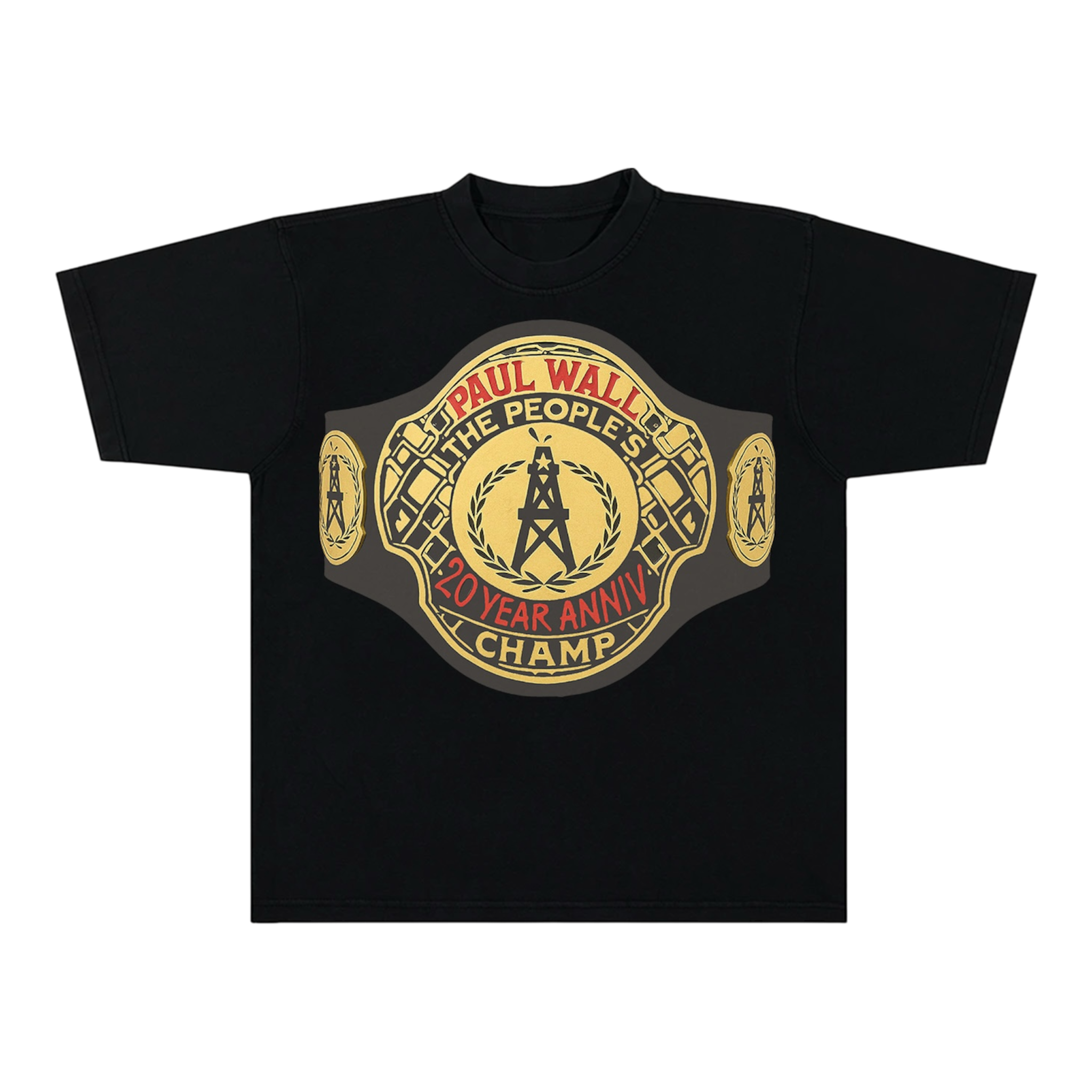 PEOPLES CHAMP BELT T-SHIRT (BLACK)